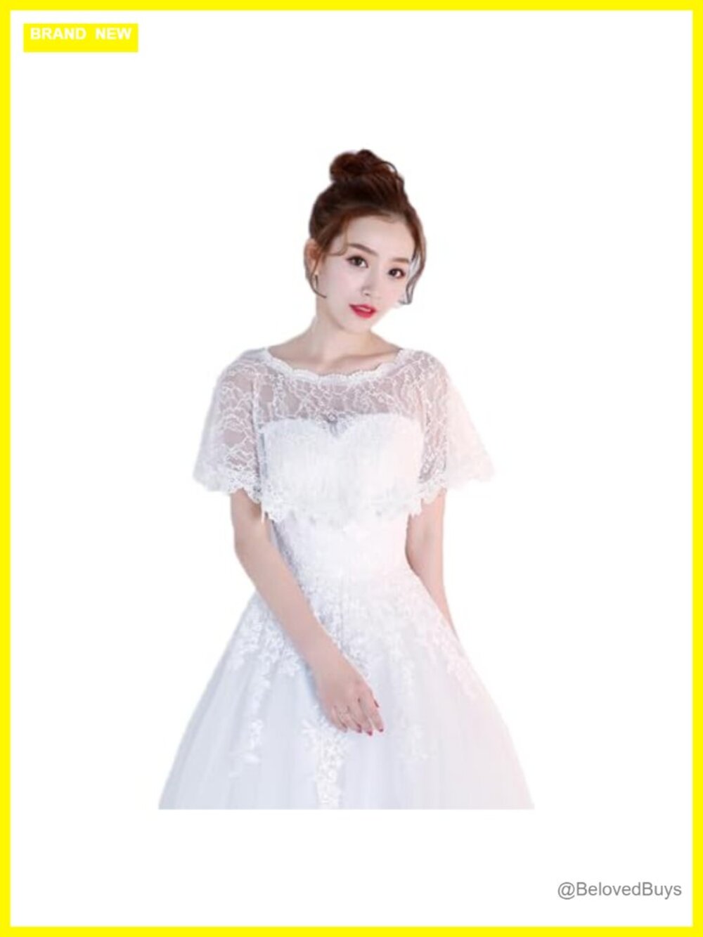 Elegant Lace Bridal Shawl Bolero Flapper Wedding Wrap Evening Cover Up